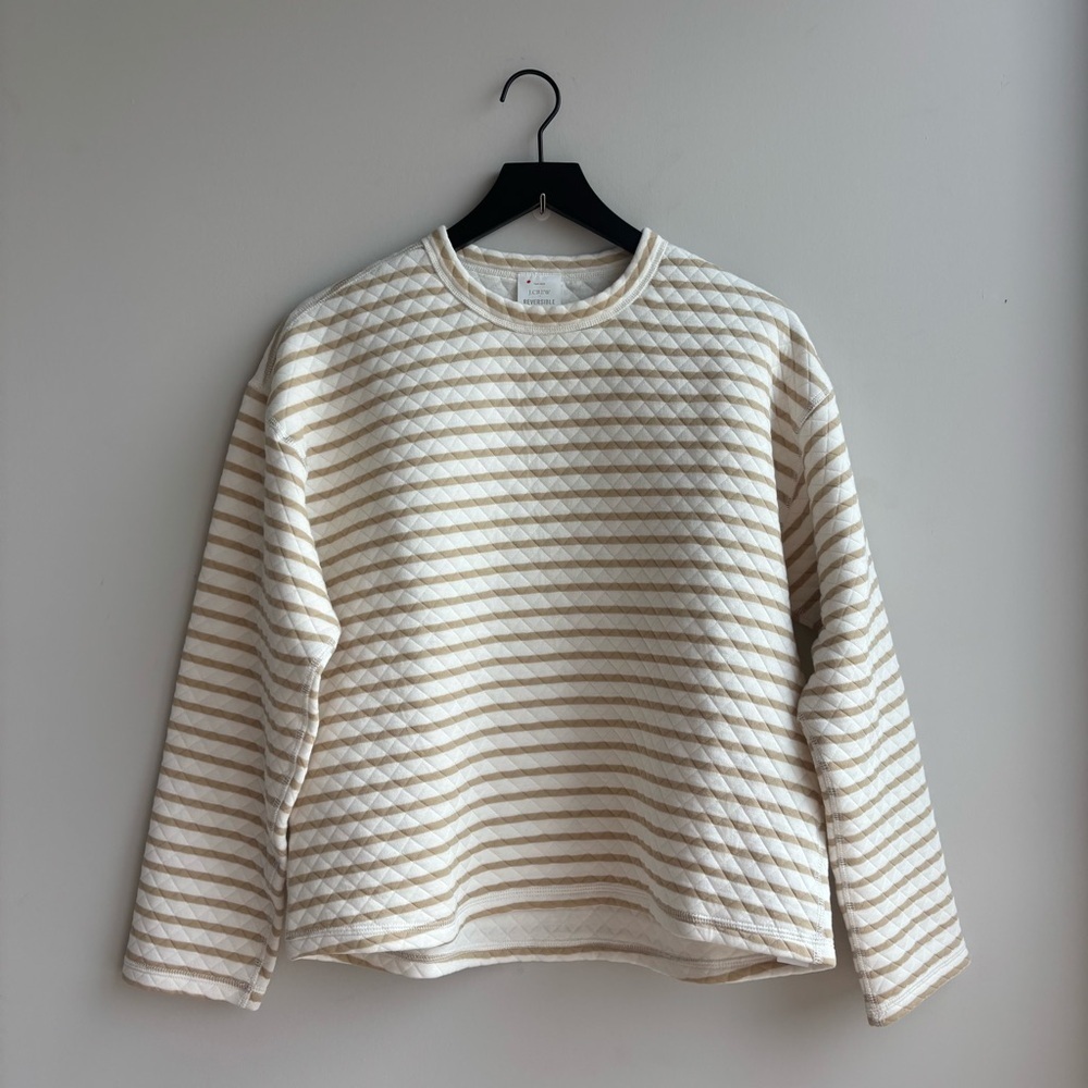 NWOT J. Crew Reversible quilted pullover,‎ Size S